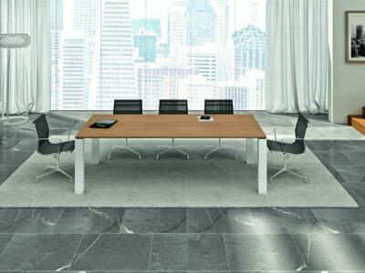 Polar – Square Meeting Table with White Legs