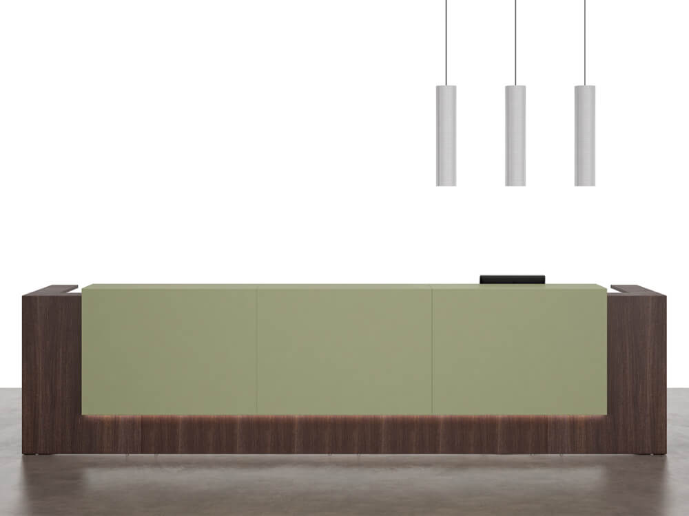 Mona 2 – Large Modular Reception Desk With Overhang Panel 05