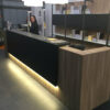 Mona 2 – Large Modular Reception Desk With Overhang Panel 07