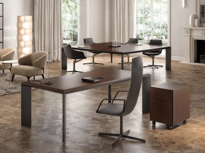 Naya Executive Desk With Aluminium Legs And Optional Credenza Unit 3