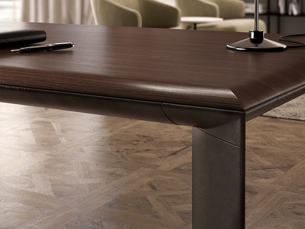 Naya Executive Desk With Aluminium Legs And Optional Credenza Unit 4