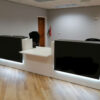 Nero 3 Straight Reception Desk With Middle Low Counter 04