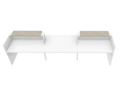 Nero 3 – Straight Reception Desk With Middle Low Counter 10 Img