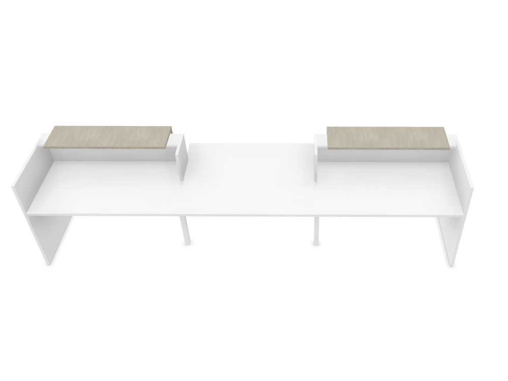 Nero 3 – Straight Reception Desk With Middle Low Counter 10 Img