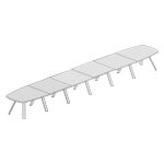 Nora – Round Rectangular Barrel Shape K Leg Meeting Table Extra Large L8700