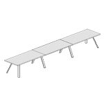 Extra Large Rectangular Shape Table (20 and 22 Persons)