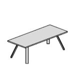 Medium Rectangular Shape Table (6 and 8 Persons)