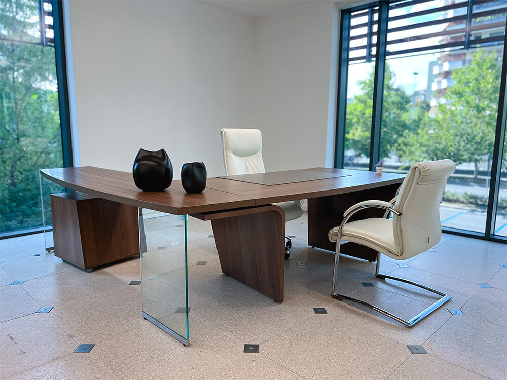 Oxford 4 – Wood Finish L Shaped Executive Desk With Optional Return 07