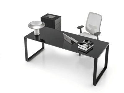 Gus – Ring Leg Glass Executive Desk