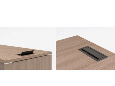 Pietro – Wood Finish Executive Desk With Optional Return & Credenza Unit Cable Management (1)
