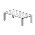 Small Rectangular Shape Table(8 Persons)