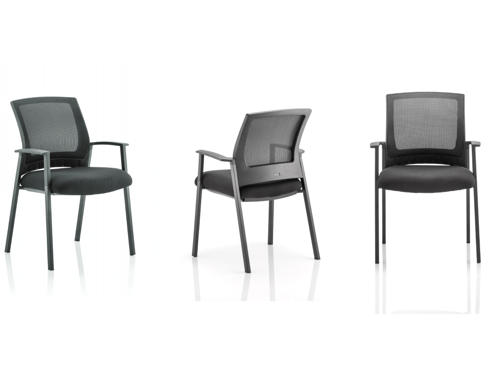 Posto – Visitor Chair With Black Mesh Back And Arms 01 Img (1)