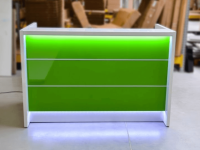 Reception Desk In White With Led Illumination–altair At 2 Main Image