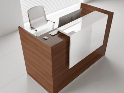 Andreas 3 – Reception Desk with Overhang Panel