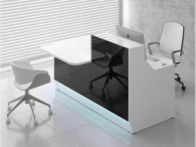 Reception Desk With Dda Counter–adonis Ad 33 34 Lin 331l Black 1