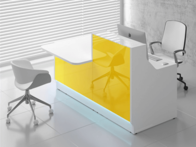 Reception Desk With Dda Counter–adonis Ad 33 34 Lin 33p Yellow