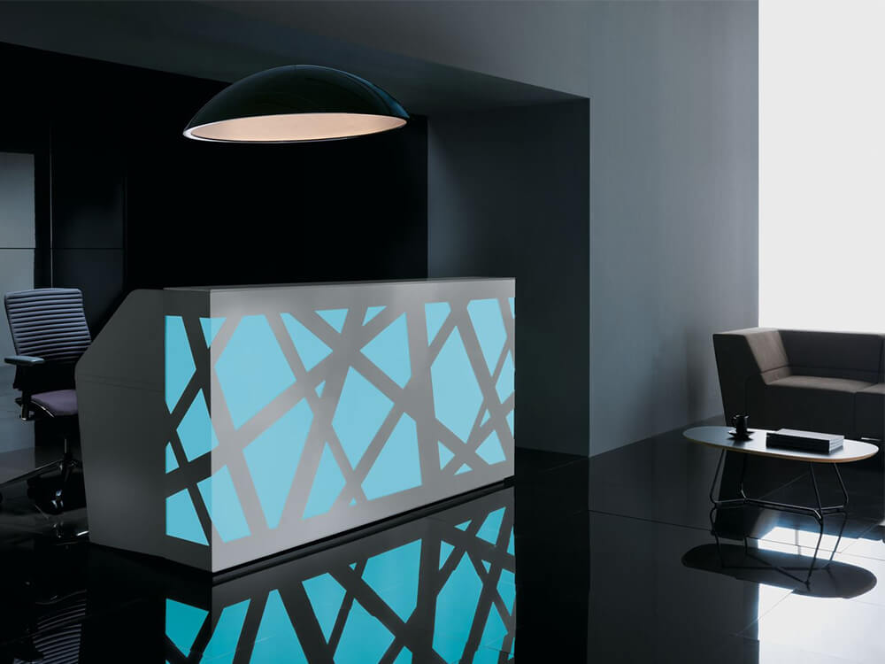 Renzo 2 – Reception Desk With Multi Coloured Front Lights