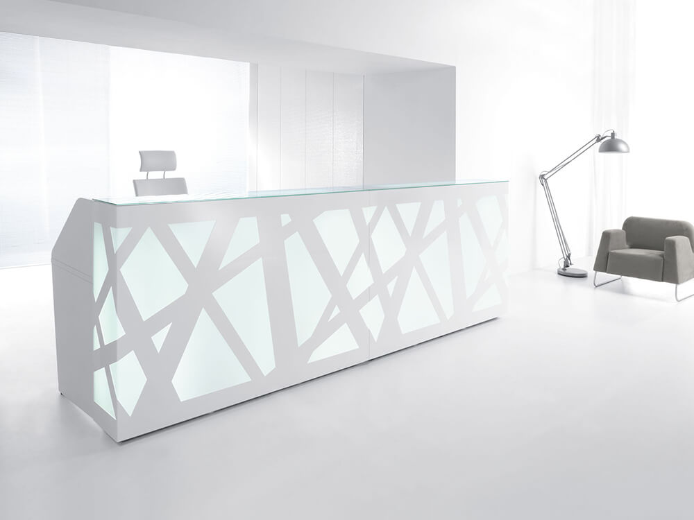 Renzo 2 – Reception Desk With Multi Coloured Front Lights1