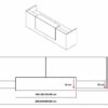 Roman 2 – Reception Desk With Overhang Panel And Side Panels Dimenison