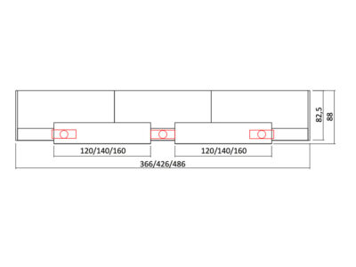 Roman 3 – Straight Reception Desk With End Side Panels Top Aceess