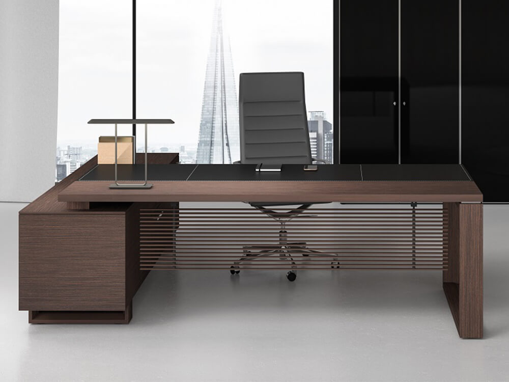 Ryder – Executive Desk With Leather Details