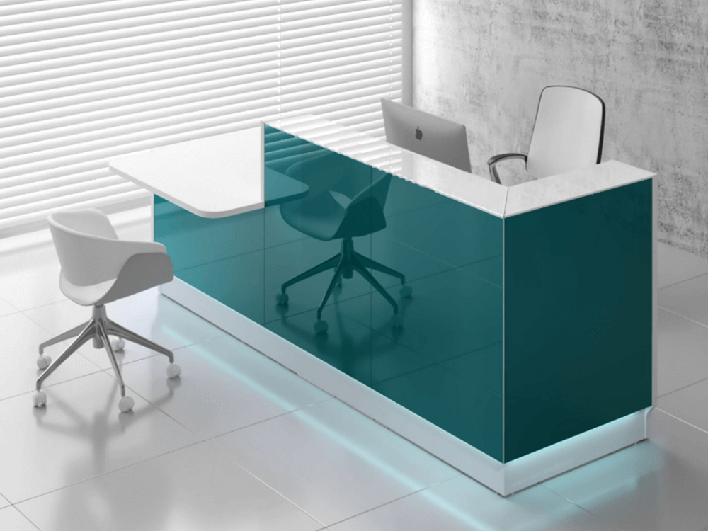 Finley – Silver Reception Desk with Wheelchair Access