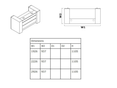 Size Alba 4 – Modern Lacquered Reception Desk