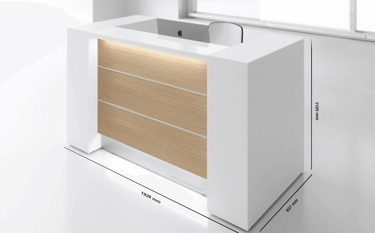 Alba 4 – Modern Lacquered Reception Desk Alba 4 – Modern Lacquered Reception Desk