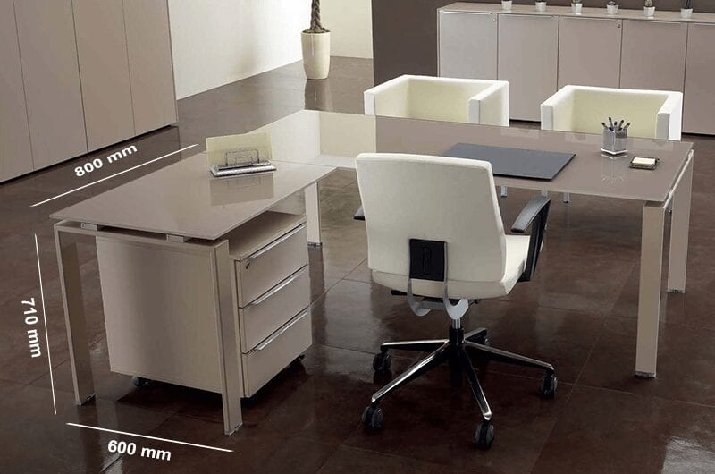 Raven – Glass Black U-Leg Executive Desk Raven – Glass Black U-Leg Executive Desk
