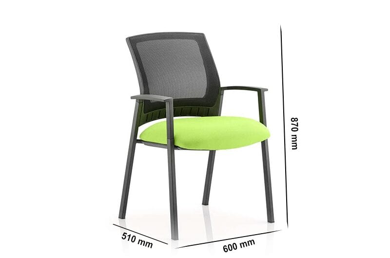 Posto – Visitor Chair with Black Mesh Back and Arms