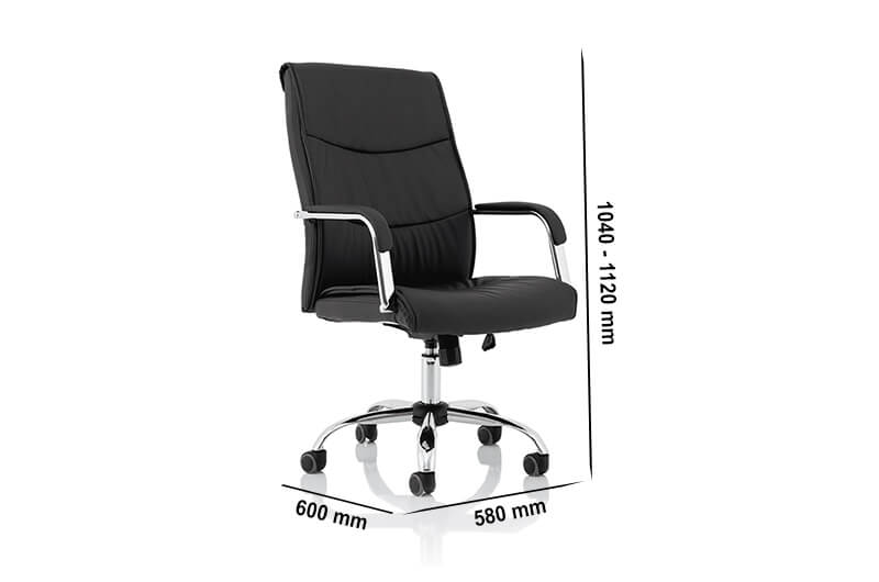 Size Nova – Faux Leather Task Operator Chair With Arms