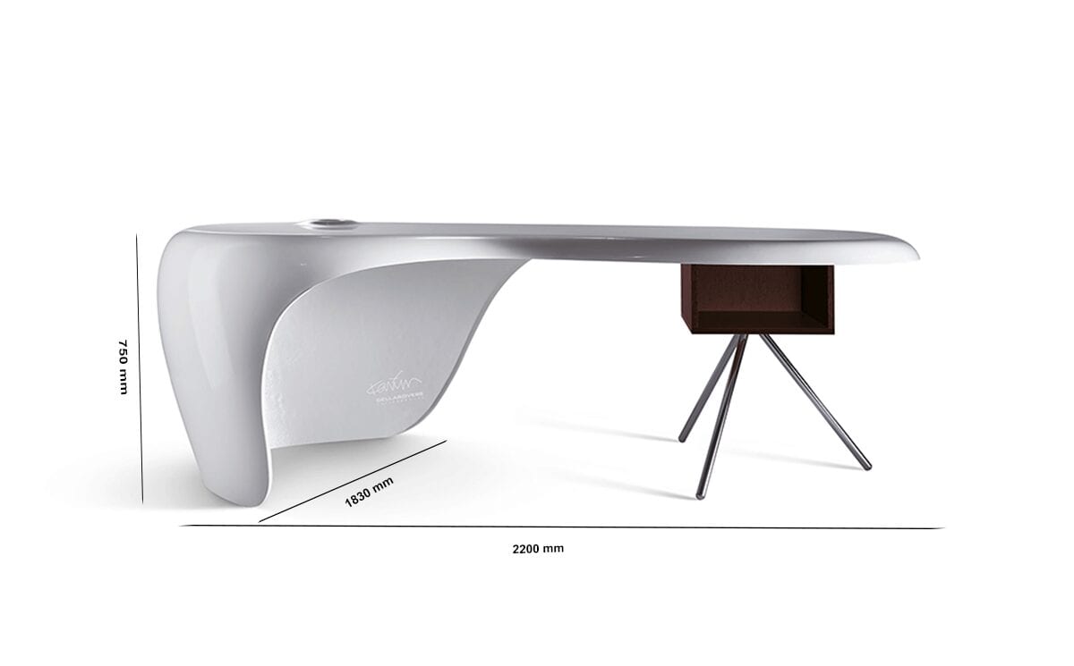 Moda 1 – Curved Gloss Reception desk