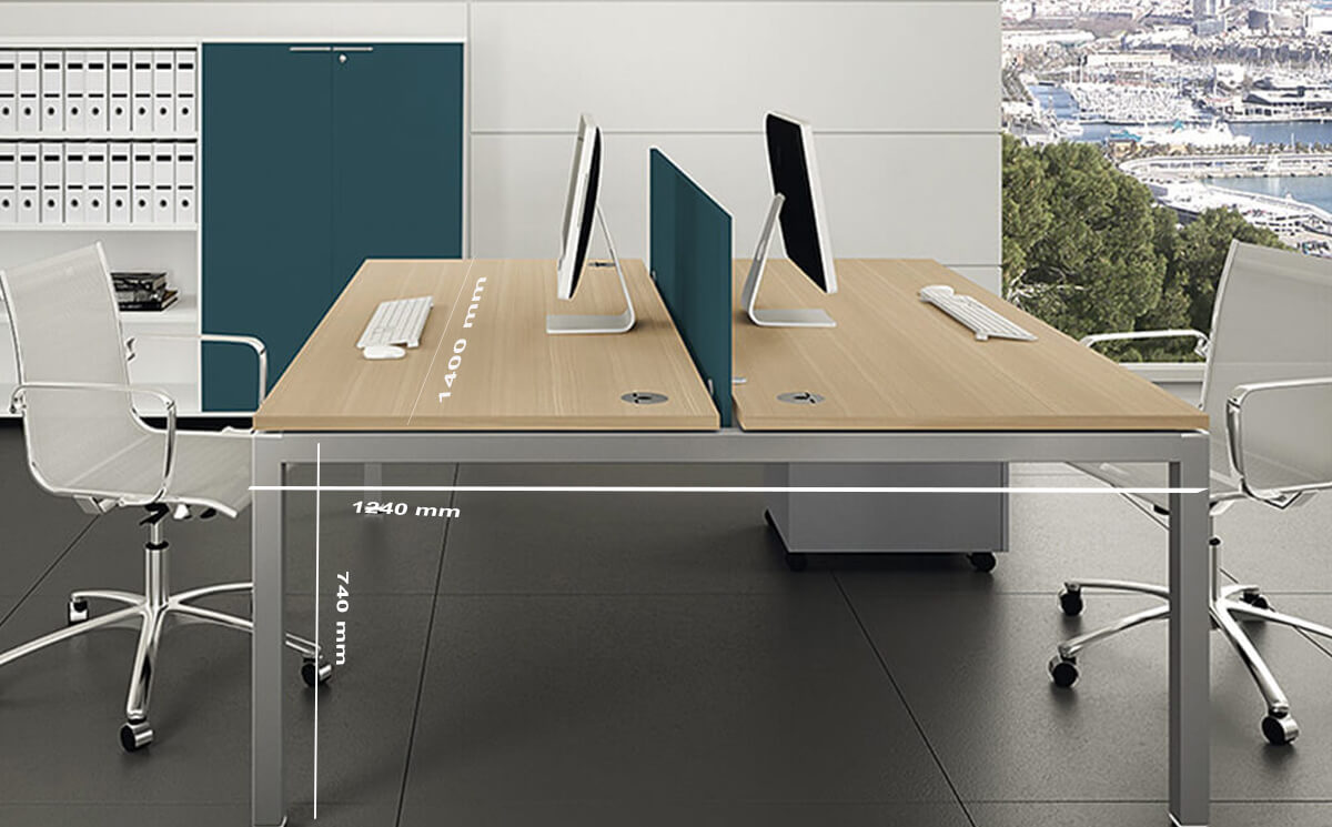 Size Quinn – Straight Operator Office Desk
