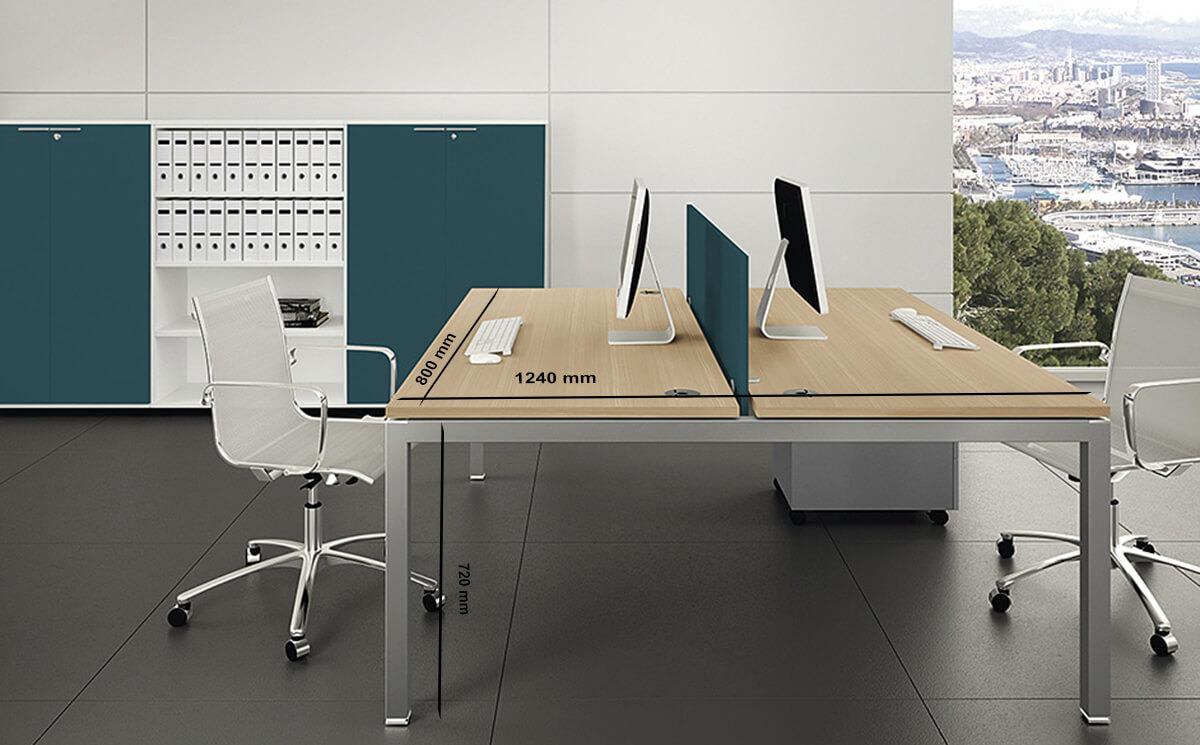 Size Quinn – Straight Operator Office Desk
