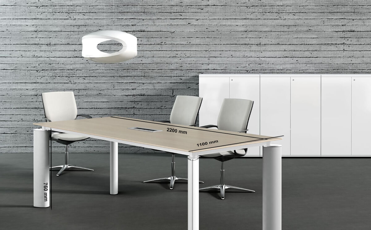 Size Reve – Boardroom Desk With White Legs