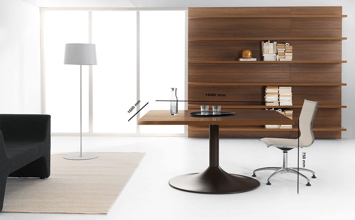 Rose – Square Wood Finish Meeting Table