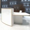 Ophelia 2 – White Reception Desk with Wheelchair Access Unit