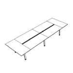 MFC Top Large Rectangular Shape Table (12,14 and 15 Persons)