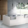 Zeus – Reception Desk In Dark Oak With Overhang Panel Img 01