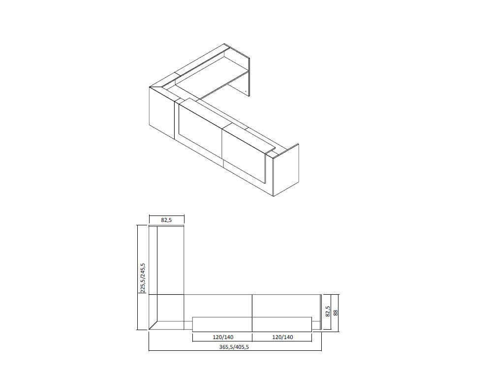 Boone – L-Shaped Reception Desk