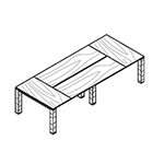 Medium Rectangular Shape Table (8,10 and 12 Persons)