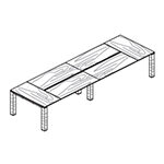 Large Rectangular Shape Table (12,14 and 16 Persons)