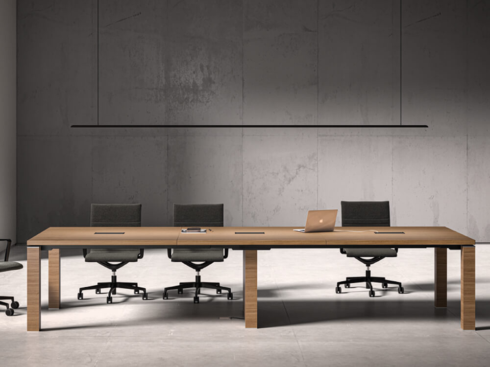 Amelia – Wood Finish Straight Meeting Table