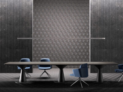 Banks – Oak Boardroom Table With Curved Edges Main