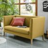 Jones – Two-Seater Sofa in Multicolour with Chrome or Wood Legs
