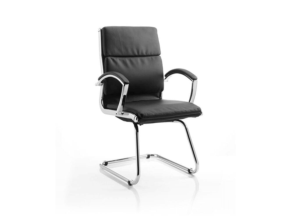 Arthur – Leather Bonded Cantilever Visitor Chair with Arms