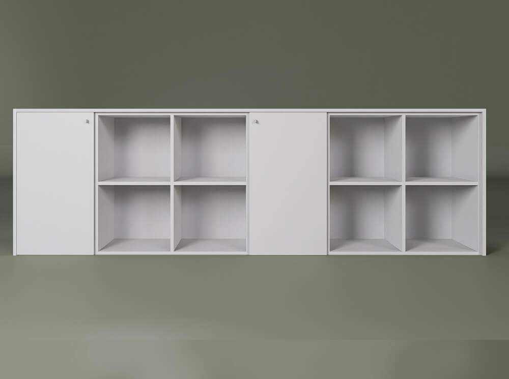 Dion – Wood Finish Sideboard With Modular Units 02 Img