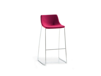Dune –leather Bar Stool In Multicolour With Metal Fram 02