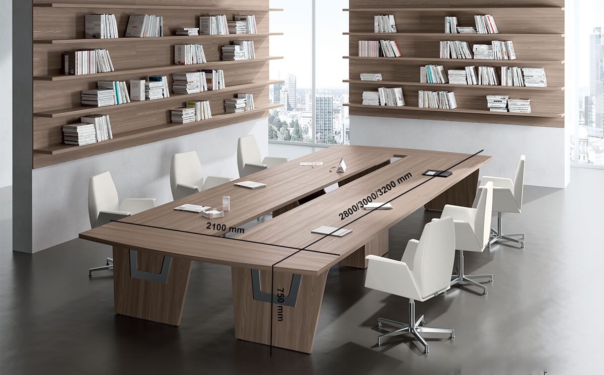 Gene – Straight Top Boardroom Table Size Img