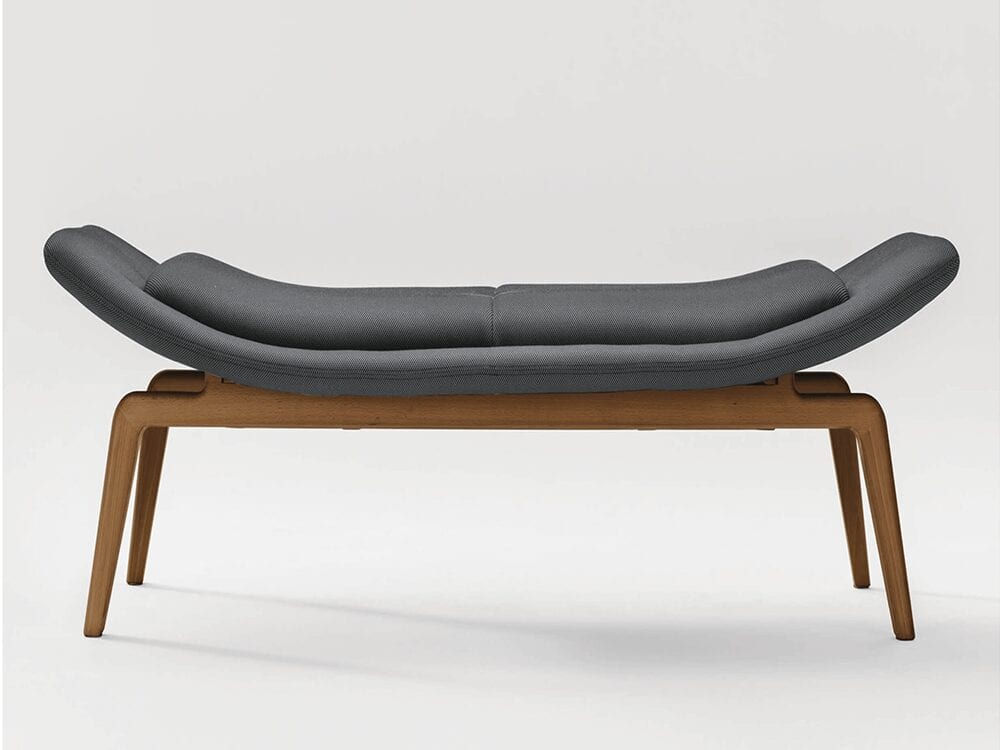 Betty – Two-Seater Bench with Wooden Legs